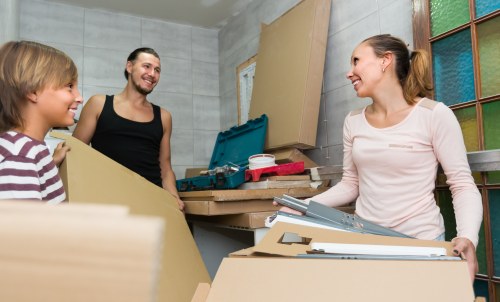Packing boxes and materials prepared for a move in Camberwell