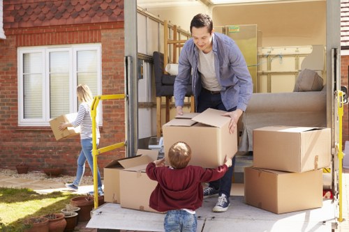 House removals team loading furniture for a Camberwell home move